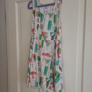 Princess Awesome Science Vibrant Patterned Kids Dress